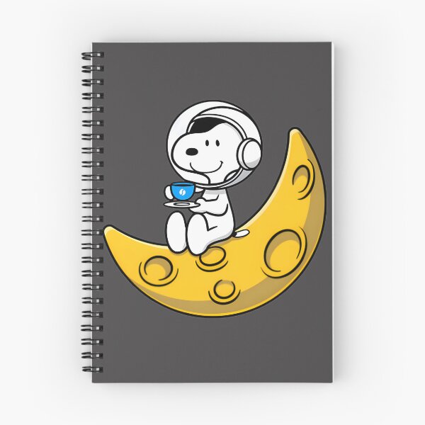 Item preview, Cute Snoopy Inspired Character Enjoying Coffee on the Moon Illustration designed and sold by MasonTheGamer.