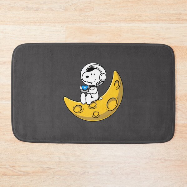 Item preview, Cute Snoopy Inspired Character Enjoying Coffee on the Moon Illustration designed and sold by MasonTheGamer.
