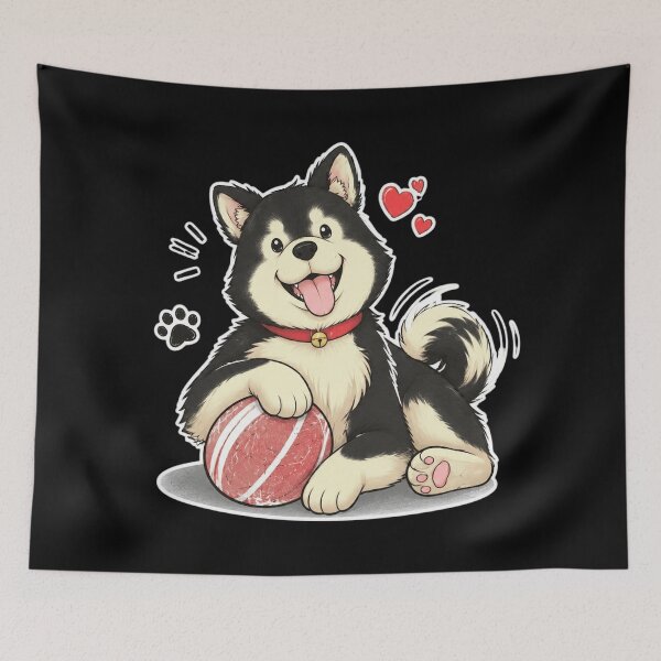 Item preview, Black Hayate Cute Dog designed and sold by TrieuDao.