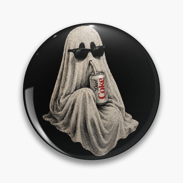 Item preview, Vintage Cool Ghost Drinking Diet Coke With Sunglasses Graphic designed and sold by CamilleNorris.