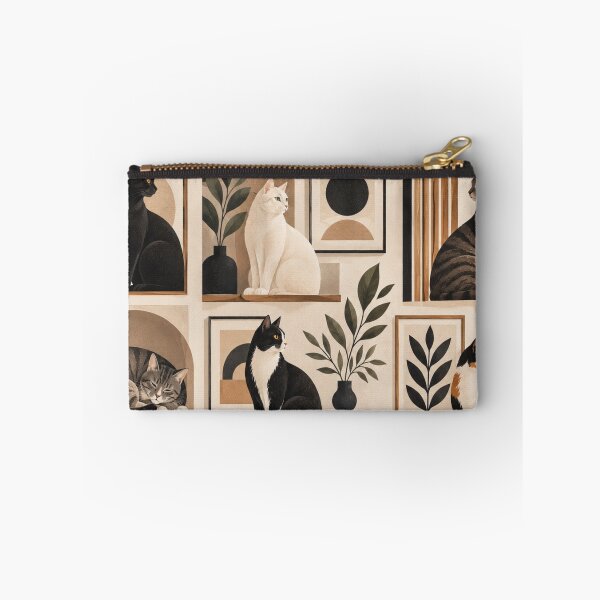 Item preview, Elegant Scandinavian Cats Pattern | Nordic Floral Cat Design designed and sold by Aramdesing.