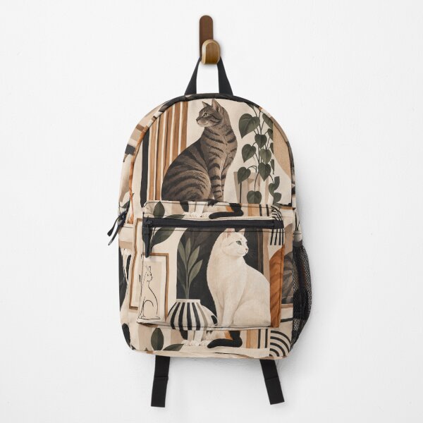 Item preview, Elegant Scandinavian Cats Pattern | Nordic Floral Cat Design designed and sold by Aramdesing.