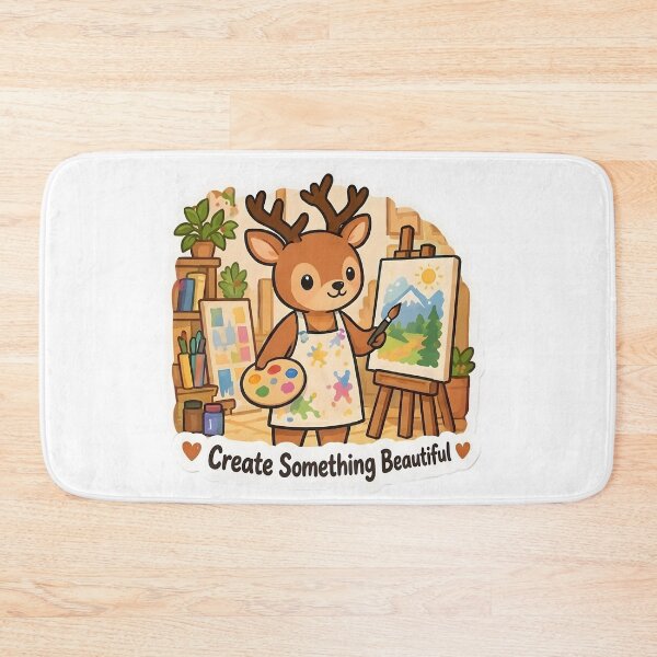 Item preview, Cute Deer Painter – Create Something Beautiful Artist Gift designed and sold by Isliath.