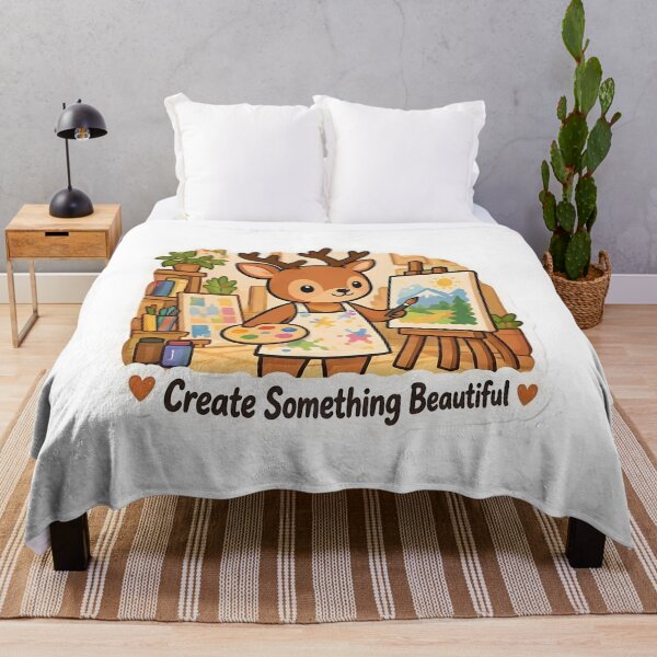 Item preview, Cute Deer Painter – Create Something Beautiful Artist Gift designed and sold by Isliath.