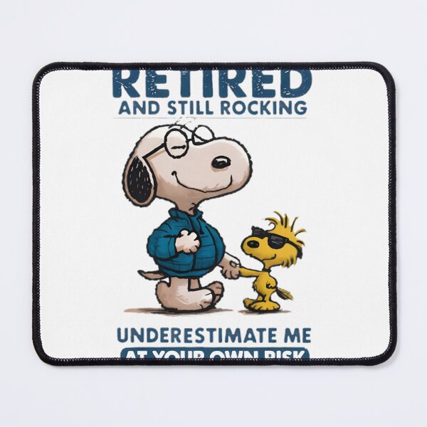 Item preview, Snoopy Retired and Still Rocking Vintage Style Cartoon Design designed and sold by MasonTheGamer.