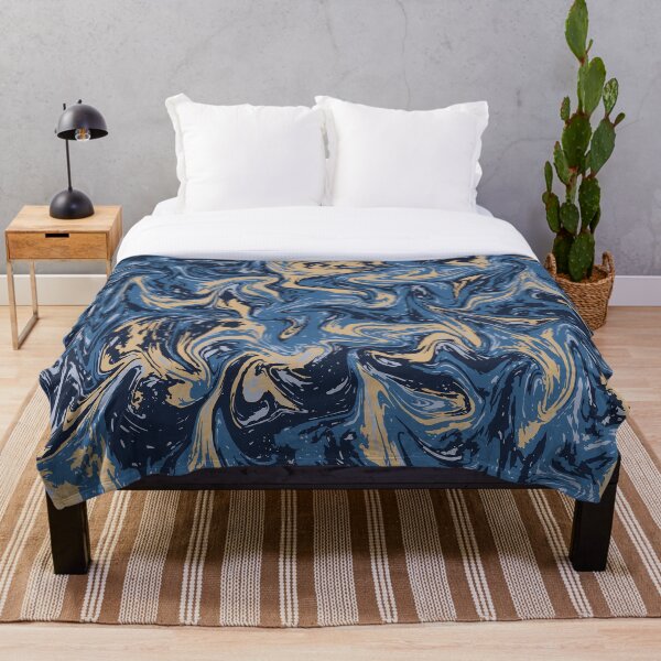 Item preview, Blue Camo Digital Pattern in Blue Shades, Beige and Black designed and sold by ShopieHome.