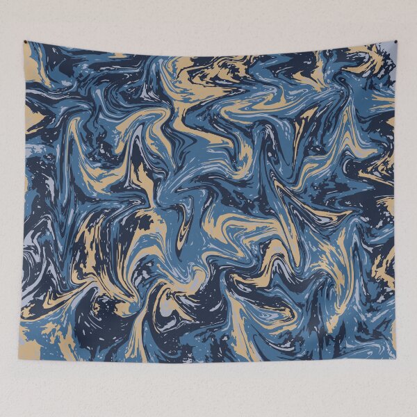 Item preview, Blue Camo Digital Pattern in Blue Shades, Beige and Black designed and sold by ShopieHome.