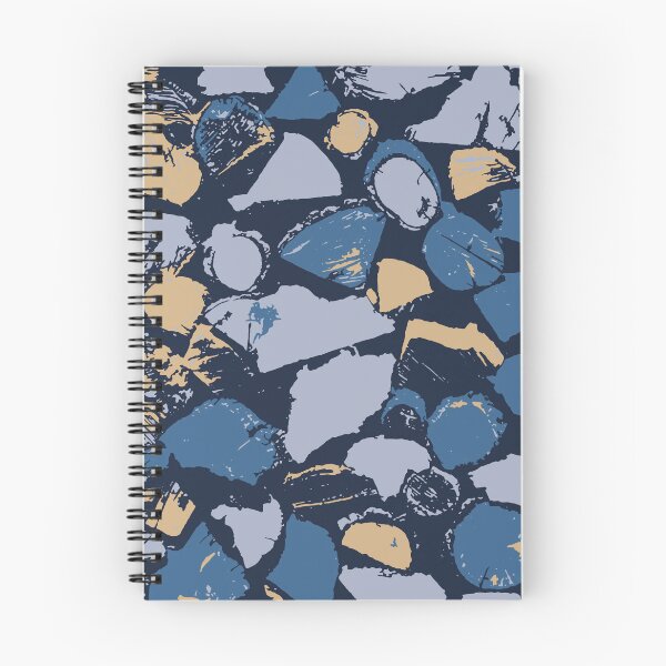 Item preview, Blue Camouflage Digital Wood Pattern in Blue Shades, Beige and Black designed and sold by ShopieHome.