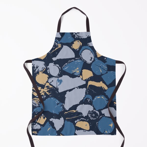 Item preview, Blue Camouflage Digital Wood Pattern in Blue Shades, Beige and Black designed and sold by ShopieHome.