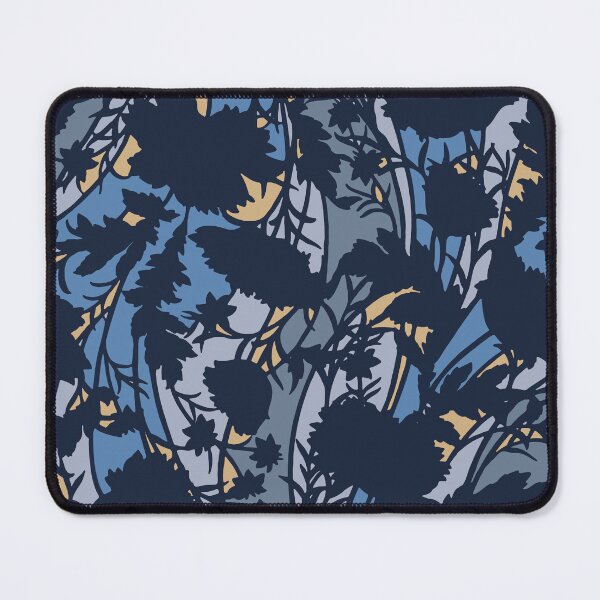 Item preview, Blue Leaves Camouflage Digital Flowers Pattern in Blue and Beige designed and sold by ShopieHome.