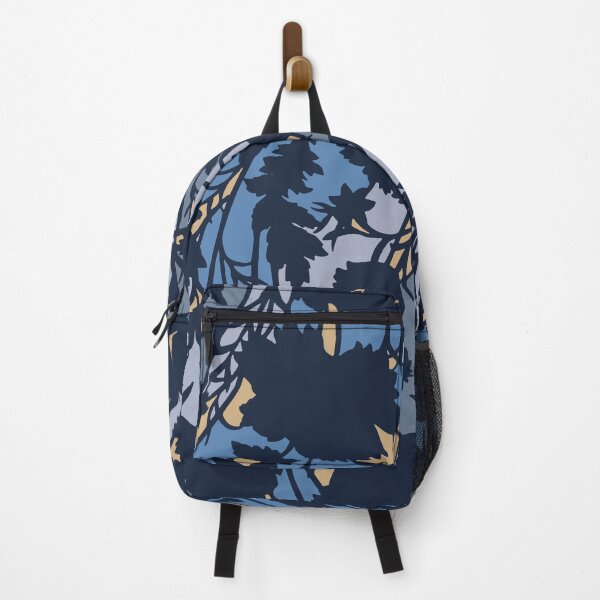 Item preview, Blue Leaves Camouflage Digital Flowers Pattern in Blue and Beige designed and sold by ShopieHome.