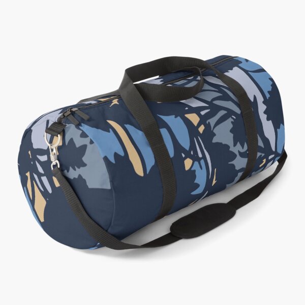 Item preview, Blue Leaves Camouflage Digital Flowers Pattern in Blue and Beige designed and sold by ShopieHome.