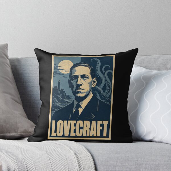 Item preview, Lovecraft Hope Poster - Dark Blue HP Lovecraft Cthulhu Art, Cosmic Horror Print designed and sold by ValentinaHramov.