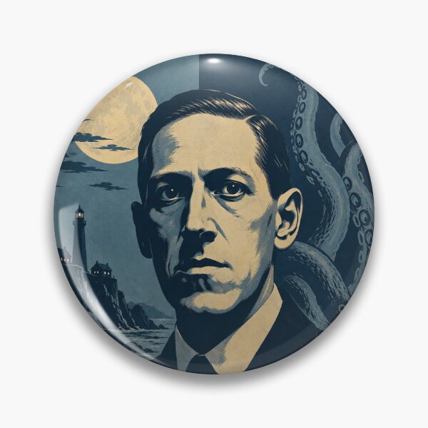 Artikelvorschau, Lovecraft-Hoffnungsposter – Dunkelblaues HP-Lovecraft-Cthulhu-Kunstwerk, kosmischer Horror-Druck entworfen und verkauft von ValentinaHramov.