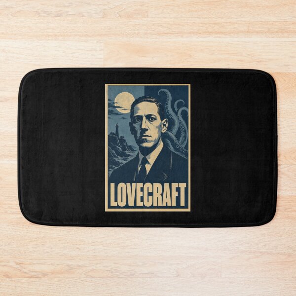 Item preview, Lovecraft Hope Poster - Dark Blue HP Lovecraft Cthulhu Art, Cosmic Horror Print designed and sold by ValentinaHramov.