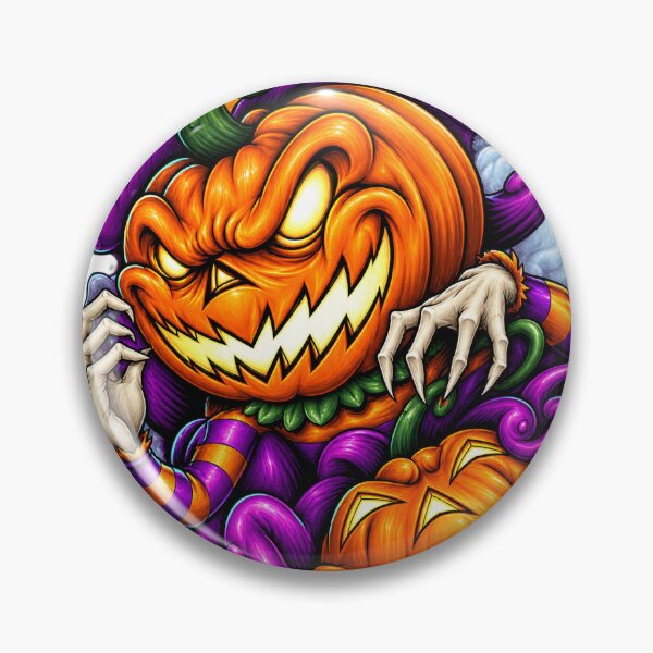 Item preview, Spooky Pumpkin Scarecrow – Colorful Halloween Night Design designed and sold by Erin-Hurt.