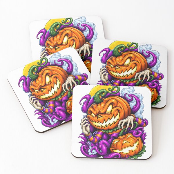 Item preview, Spooky Pumpkin Scarecrow – Colorful Halloween Night Design designed and sold by Erin-Hurt.