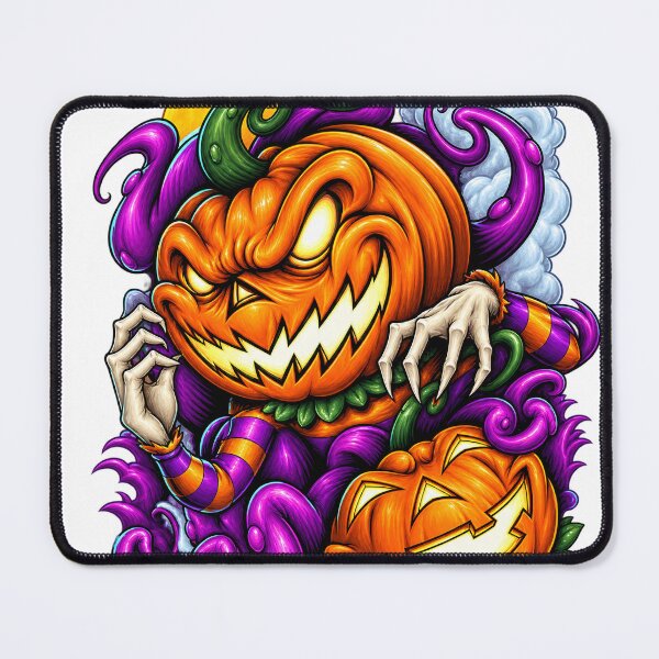 Item preview, Spooky Pumpkin Scarecrow – Colorful Halloween Night Design designed and sold by Erin-Hurt.