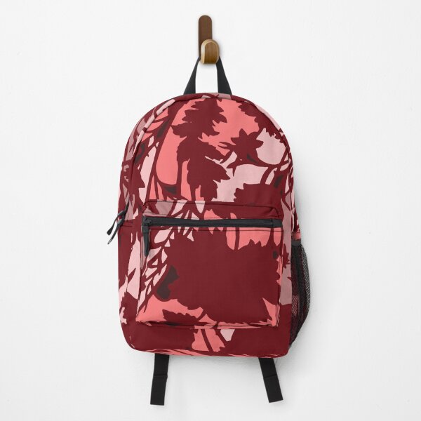 Item preview, Red Leaves Camouflage Digital Flowers Pattern in Red Shades and Pink designed and sold by ShopieHome.