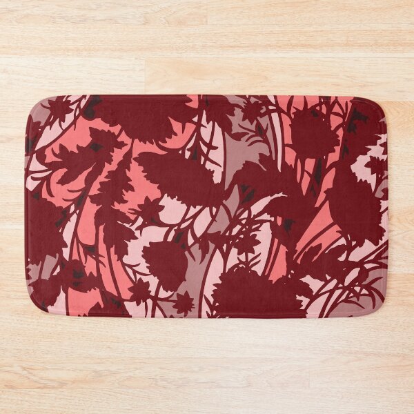 Item preview, Red Leaves Camouflage Digital Flowers Pattern in Red Shades and Pink designed and sold by ShopieHome.