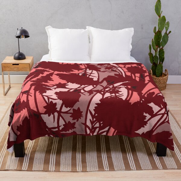 Item preview, Red Leaves Camouflage Digital Flowers Pattern in Red Shades and Pink designed and sold by ShopieHome.