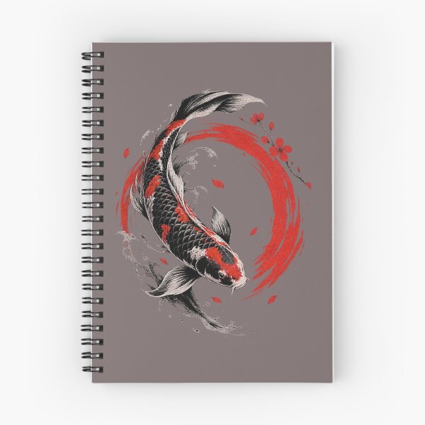 Item preview, Japanese Koi Fish Red Sun Art Print designed and sold by UnofficiallyDropped.