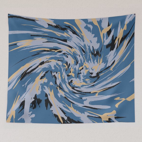 Item preview, Blue Camouflage Digital Twisted Pattern in Blue Shades, Beige and Black designed and sold by ShopieHome.