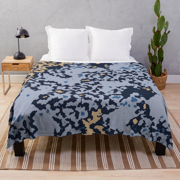 Item preview, Blue Camo Digital Cloud Pattern in Blue, Beige and Black designed and sold by ShopieHome.