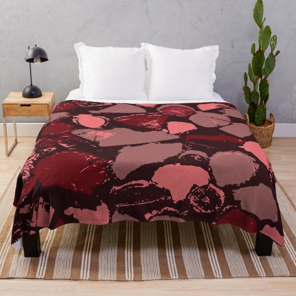 Item preview, Red Camouflage Digital Wood Pattern in Red Shades and Pink designed and sold by ShopieHome.