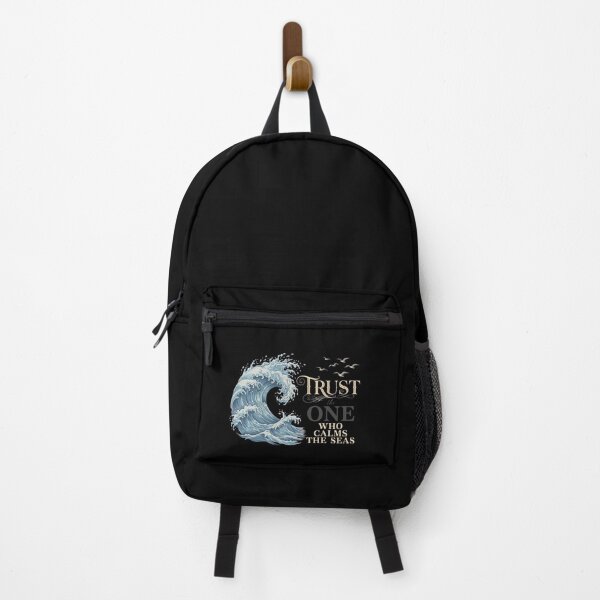 Item preview, Trust The One Who Calms The Seas Christian Ocean Quote Art designed and sold by Vibe-Vary.