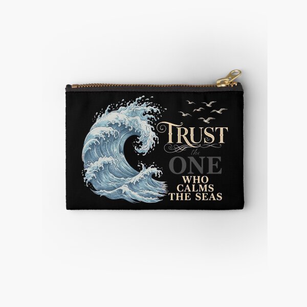 Item preview, Trust The One Who Calms The Seas Christian Ocean Quote Art designed and sold by Vibe-Vary.