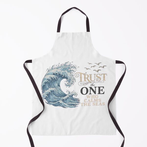 Item preview, Trust The One Who Calms The Seas Christian Ocean Quote Art designed and sold by Vibe-Vary.