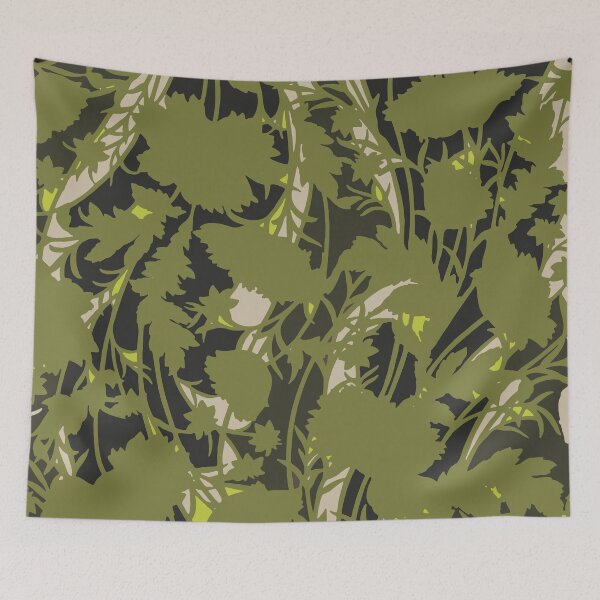 Item preview, Leaves Camouflage Digital Flowers Pattern in Green, Brown and Beige designed and sold by ShopieHome.