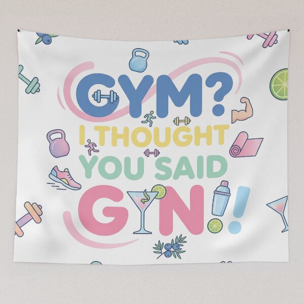 Item preview, Gym? I Thought You Said Gin designed and sold by Glitchart66.