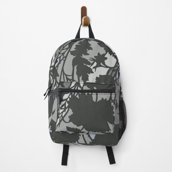 Item preview, Gray Leaves Camouflage Digital Flowers Pattern in Gray and Black designed and sold by ShopieHome.