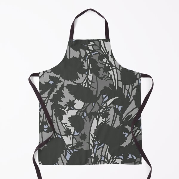 Item preview, Gray Leaves Camouflage Digital Flowers Pattern in Gray and Black designed and sold by ShopieHome.