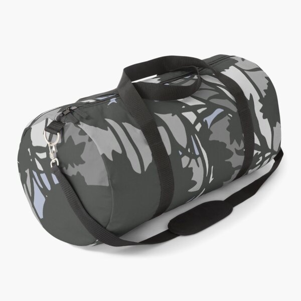 Item preview, Gray Leaves Camouflage Digital Flowers Pattern in Gray and Black designed and sold by ShopieHome.