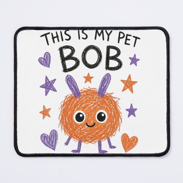 Item preview, Funny Cute Fuzzy Pet Bob Monster Art designed and sold by Pawfect Vibes Hub.