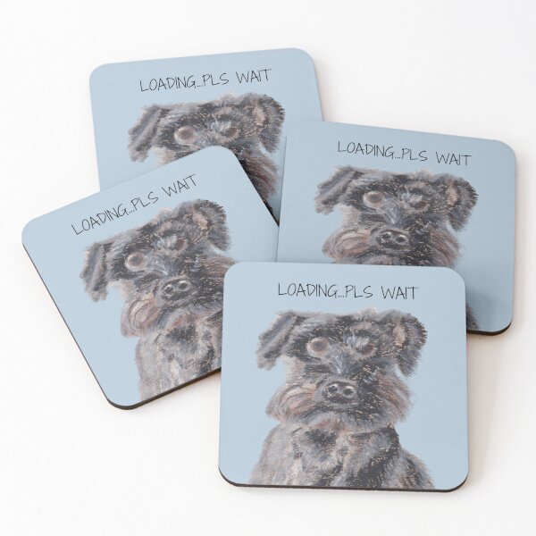 Item preview, Funny Schnauzer Dog Painting - Cute Pet Lover Gift designed and sold by viviwildpaint.