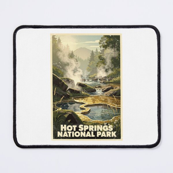 Item preview, Hot Springs National Park Vintage Travel Art designed and sold by Teelogic.