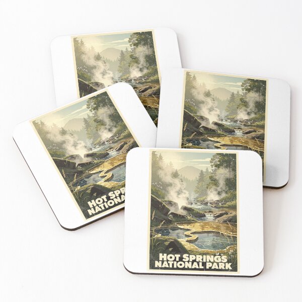 Item preview, Hot Springs National Park Vintage Travel Art designed and sold by Teelogic.