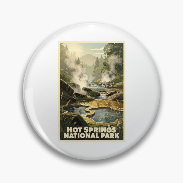 Item preview, Hot Springs National Park Vintage Travel Art designed and sold by Teelogic.