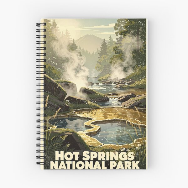 Item preview, Hot Springs National Park Vintage Travel Art designed and sold by Teelogic.