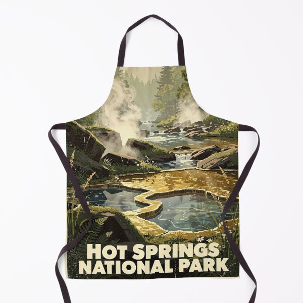 Item preview, Hot Springs National Park Vintage Travel Art designed and sold by Teelogic.