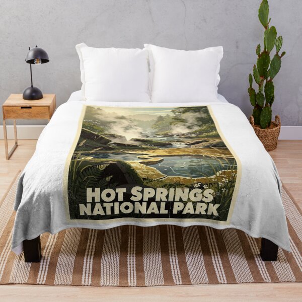 Item preview, Hot Springs National Park Vintage Travel Art designed and sold by Teelogic.