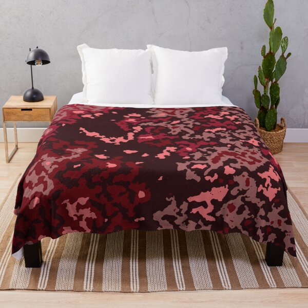 Item preview, Red Camouflage Digital Cloud Pattern in Red Shades and Pink designed and sold by ShopieHome.