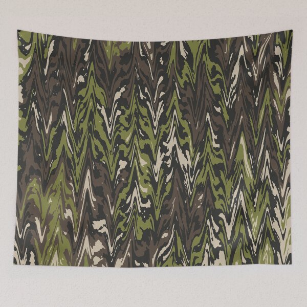 Item preview, Military Camouflage Digital Liquify Pattern in Green, Brown and Beige designed and sold by ShopieHome.