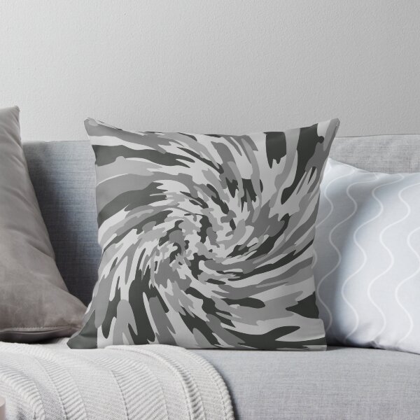 Item preview, Gray Camouflage Twisted Pattern in Gray Shades and Black designed and sold by ShopieHome.