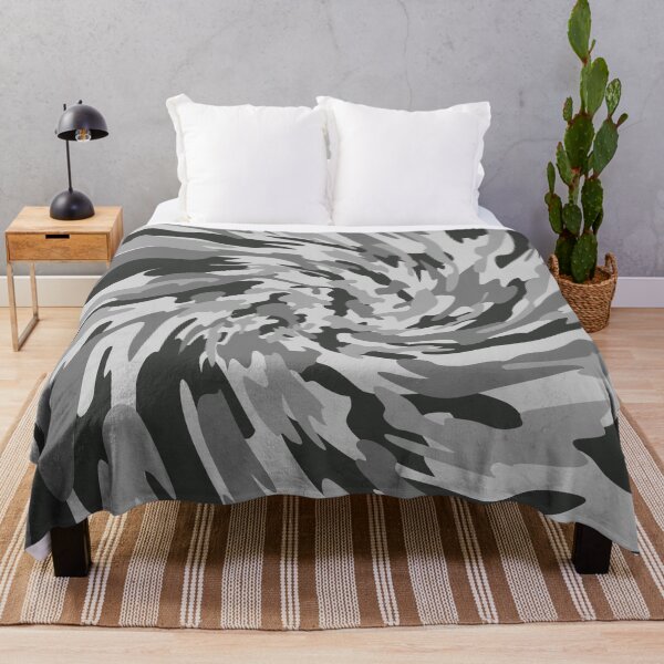 Item preview, Gray Camouflage Twisted Pattern in Gray Shades and Black designed and sold by ShopieHome.