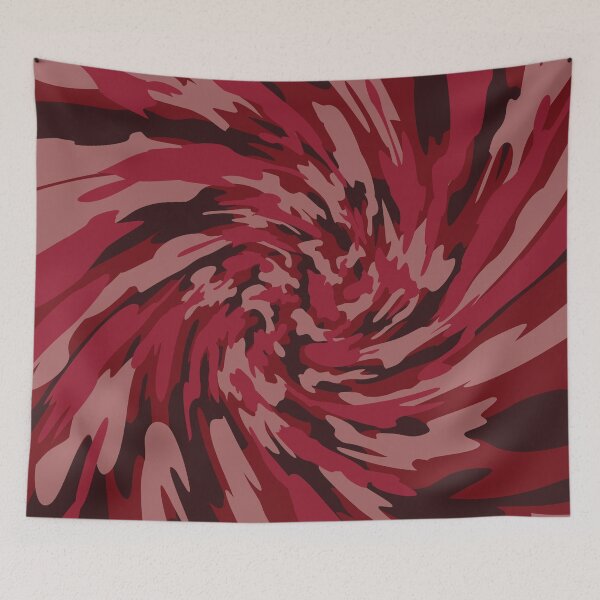 Item preview, Red Camouflage Twisted Pattern in Red Shades and Pink designed and sold by ShopieHome.